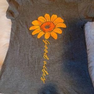 Good vibes sunflower graphic tee s